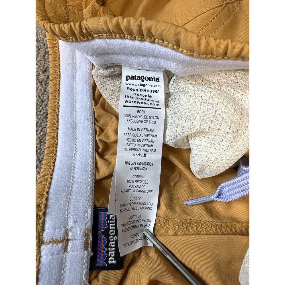 Patagonia Baggies Shorts Men's Small Solid Orange 4" Nylon Swim Hiking Unlined - Picture 7 of 10